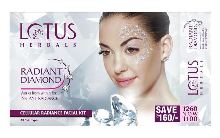 lotus herbals radiant diamond facial kit